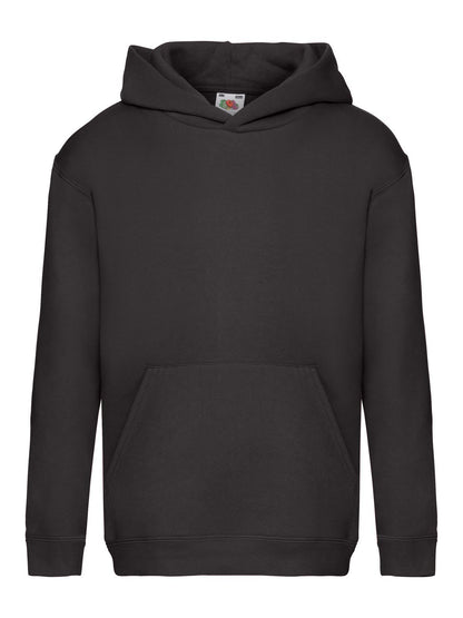 Kids Premium Hooded Sweat Fruit of the Loom Black