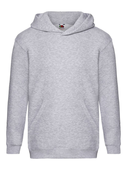 Kids Premium Hooded Sweat Fruit of the Loom Heather Grey