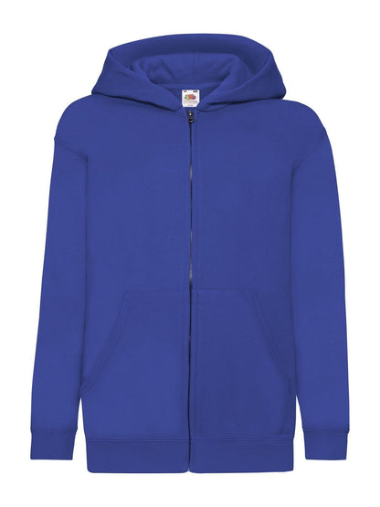 Kids Classic Hooded Sweat Jacket Fruit of the Loom Royal Blue
