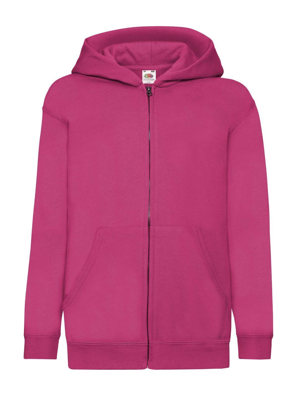 Kids Classic Hooded Sweat Jacket Fruit of the Loom Fuchsia