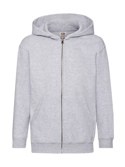 Kids Classic Hooded Sweat Jacket Fruit of the Loom Heather Grey
