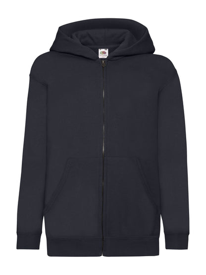 Kids Classic Hooded Sweat Jacket Fruit of the Loom Deep Navy
