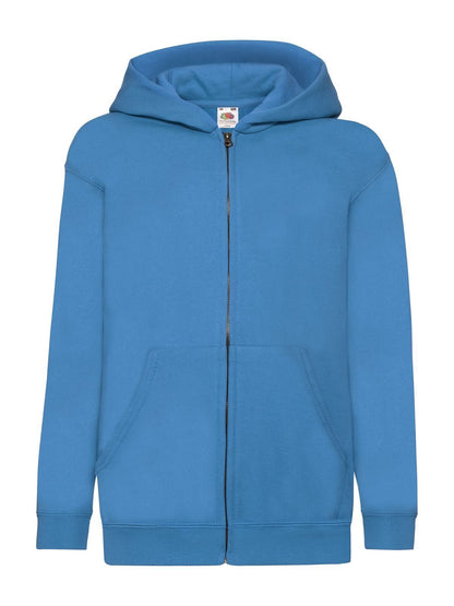 Kids Classic Hooded Sweat Jacket Fruit of the Loom Azure Blue