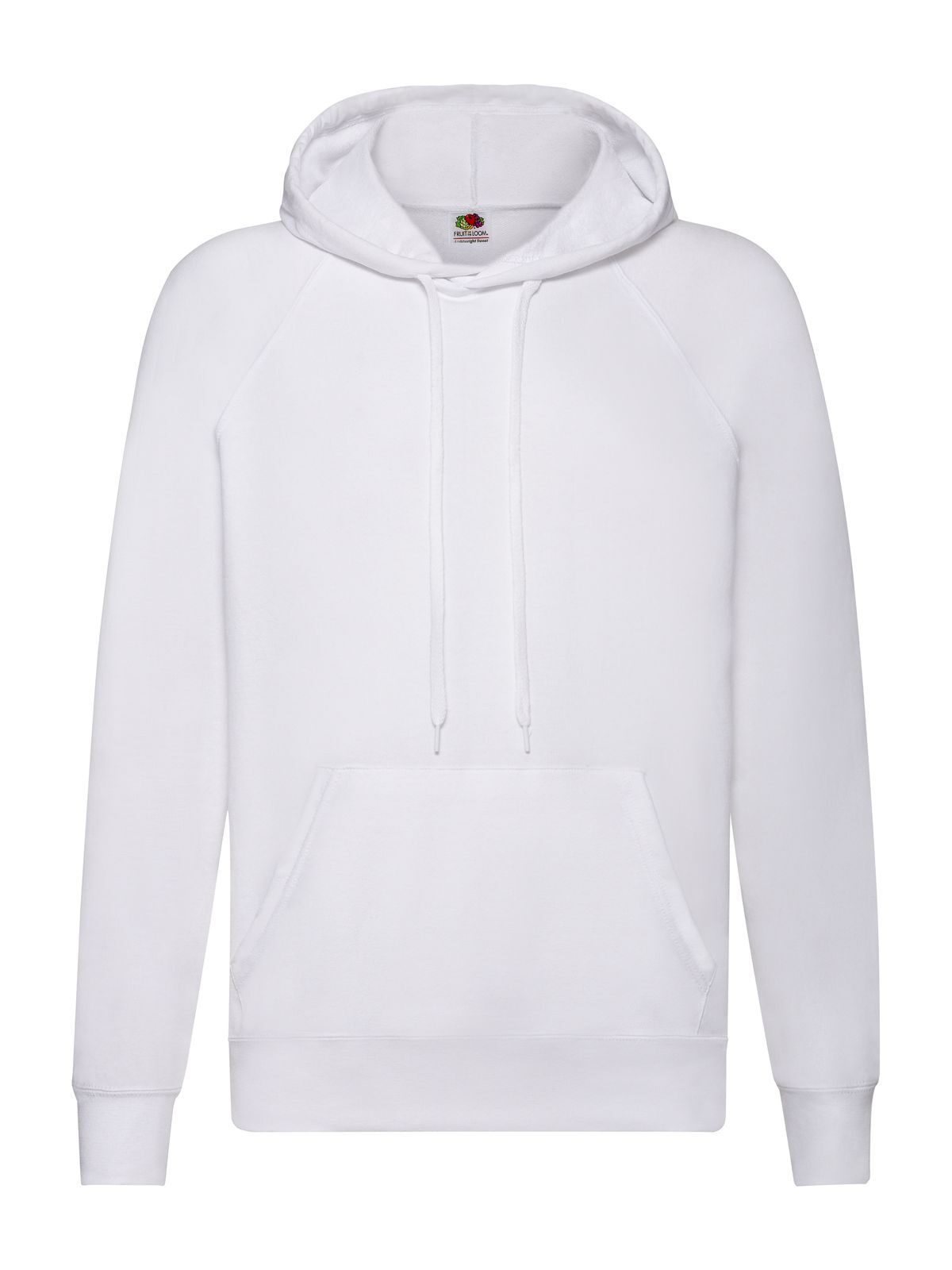Lightweight Hooded Sweat Fruit of the Loom White