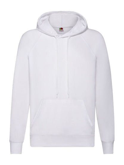 Lightweight Hooded Sweat Fruit of the Loom White