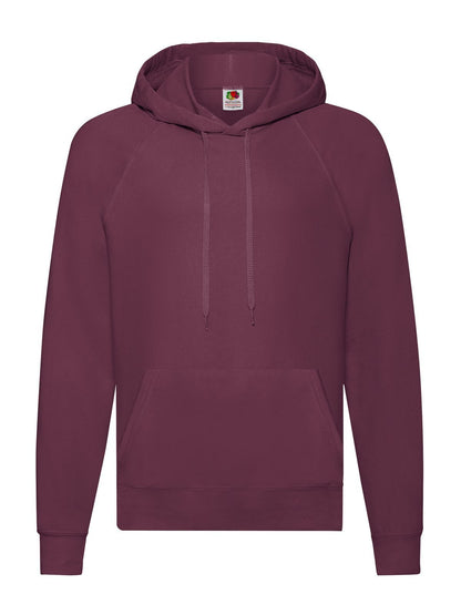 Lightweight Hooded Sweat Fruit of the Loom Burgundy