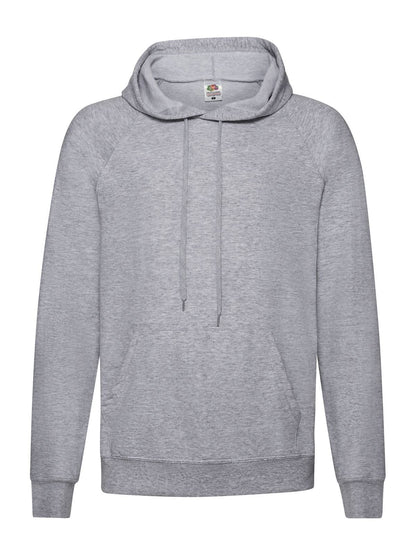 Lightweight Hooded Sweat Fruit of the Loom Heather Grey