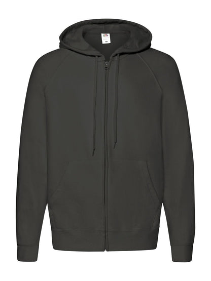 Lightweight Hooded Sweat Jacket Fruit of the Loom Light Graphite