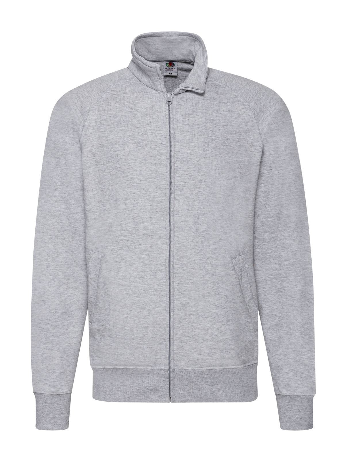 Lightweight Sweat Jacket Fruit of the Loom Heather Grey