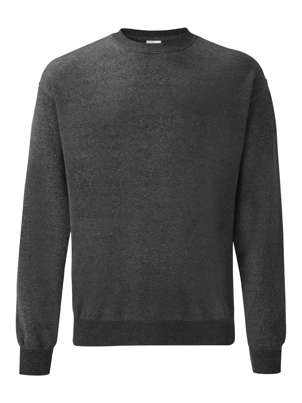 Classic Set-In Sweat Fruit of the Loom Grigio Melange Scuro