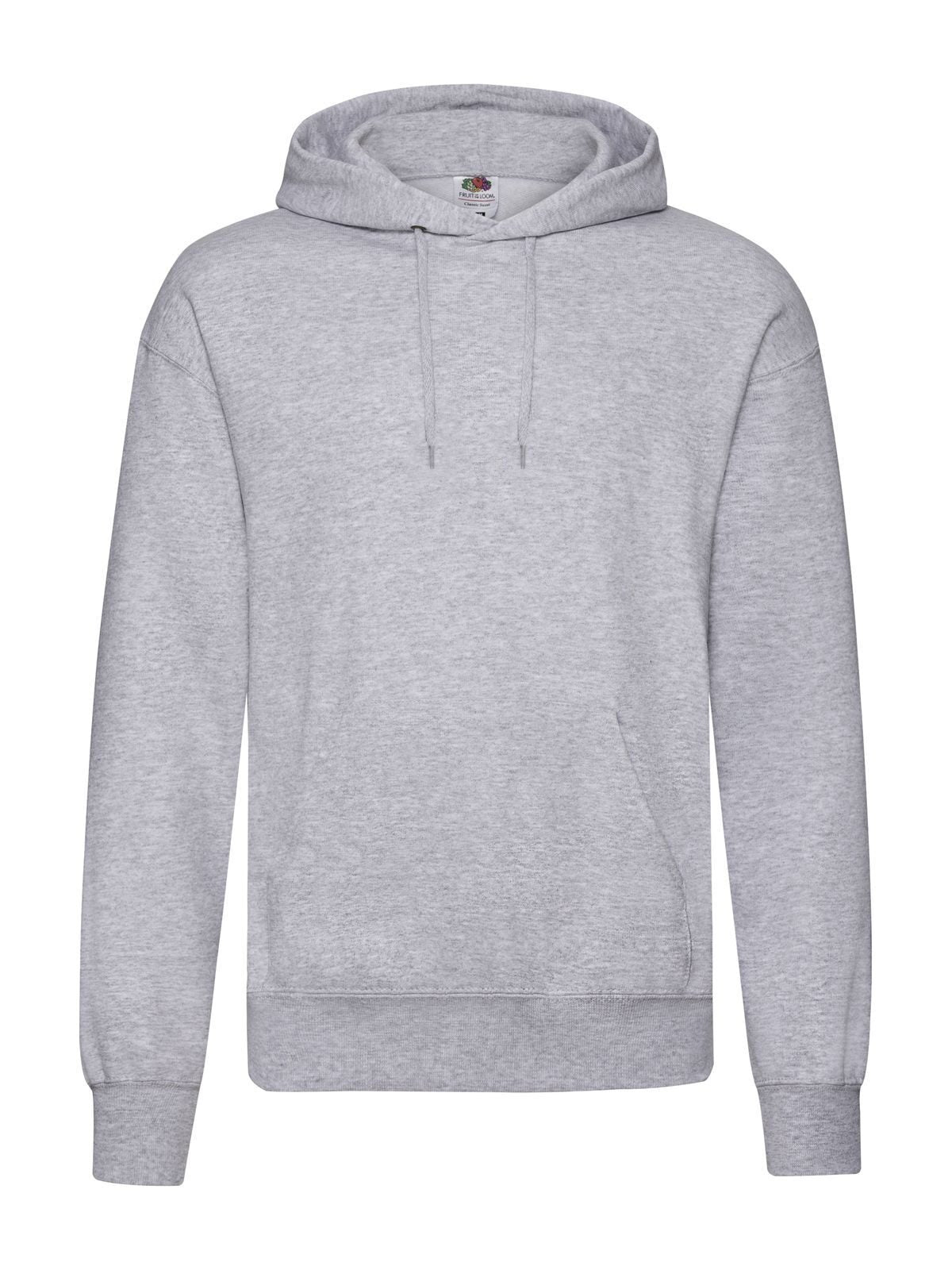 Classic Hooded Sweat Fruit of the Loom Heather Grey
