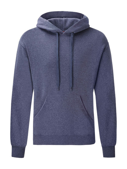 Classic Hooded Sweat Fruit of the Loom Vintage Heather Navy