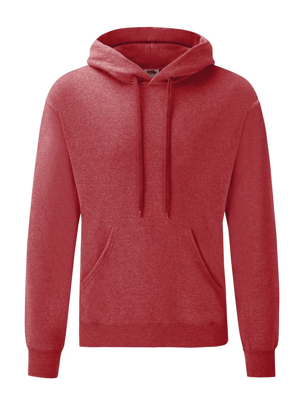 Classic Hooded Sweat Fruit of the Loom Vintage Heather Red