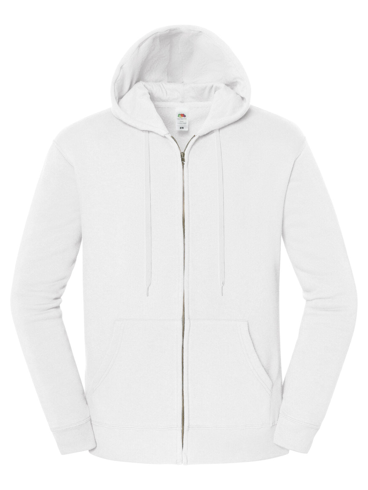Iconic Premium Hooded Sweat Jacket Fruit of the Loom White