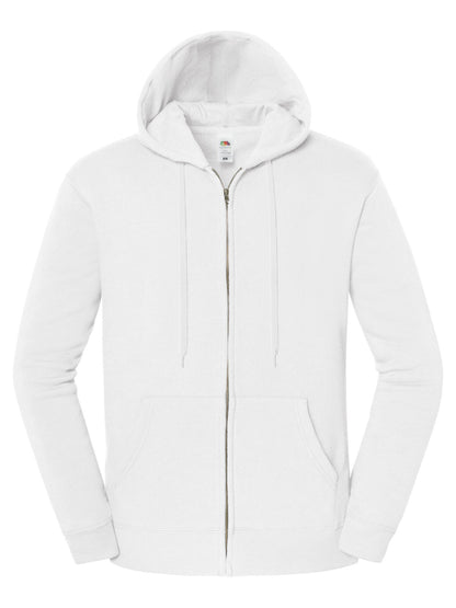 Iconic Premium Hooded Sweat Jacket Fruit of the Loom White