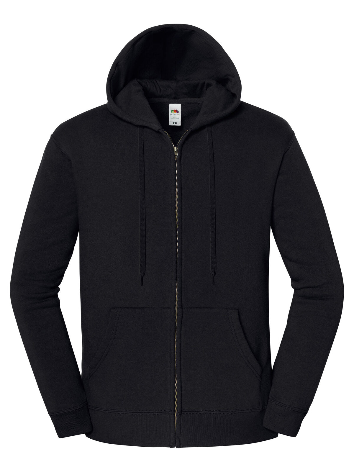 Iconic Premium Hooded Sweat Jacket Fruit of the Loom Black