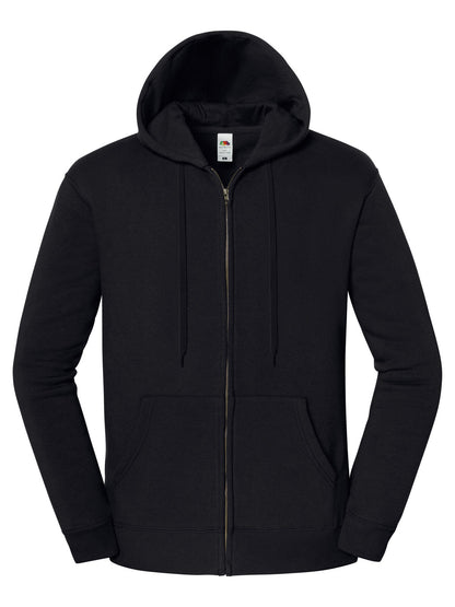 Iconic Premium Hooded Sweat Jacket Fruit of the Loom Black