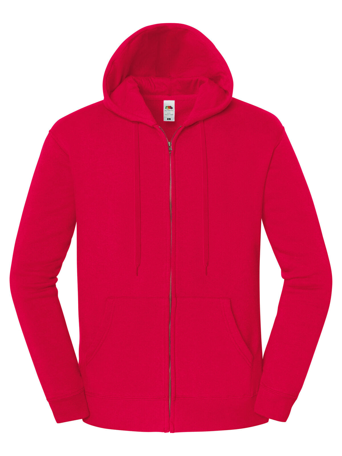Iconic Premium Hooded Sweat Jacket Fruit of the Loom Red