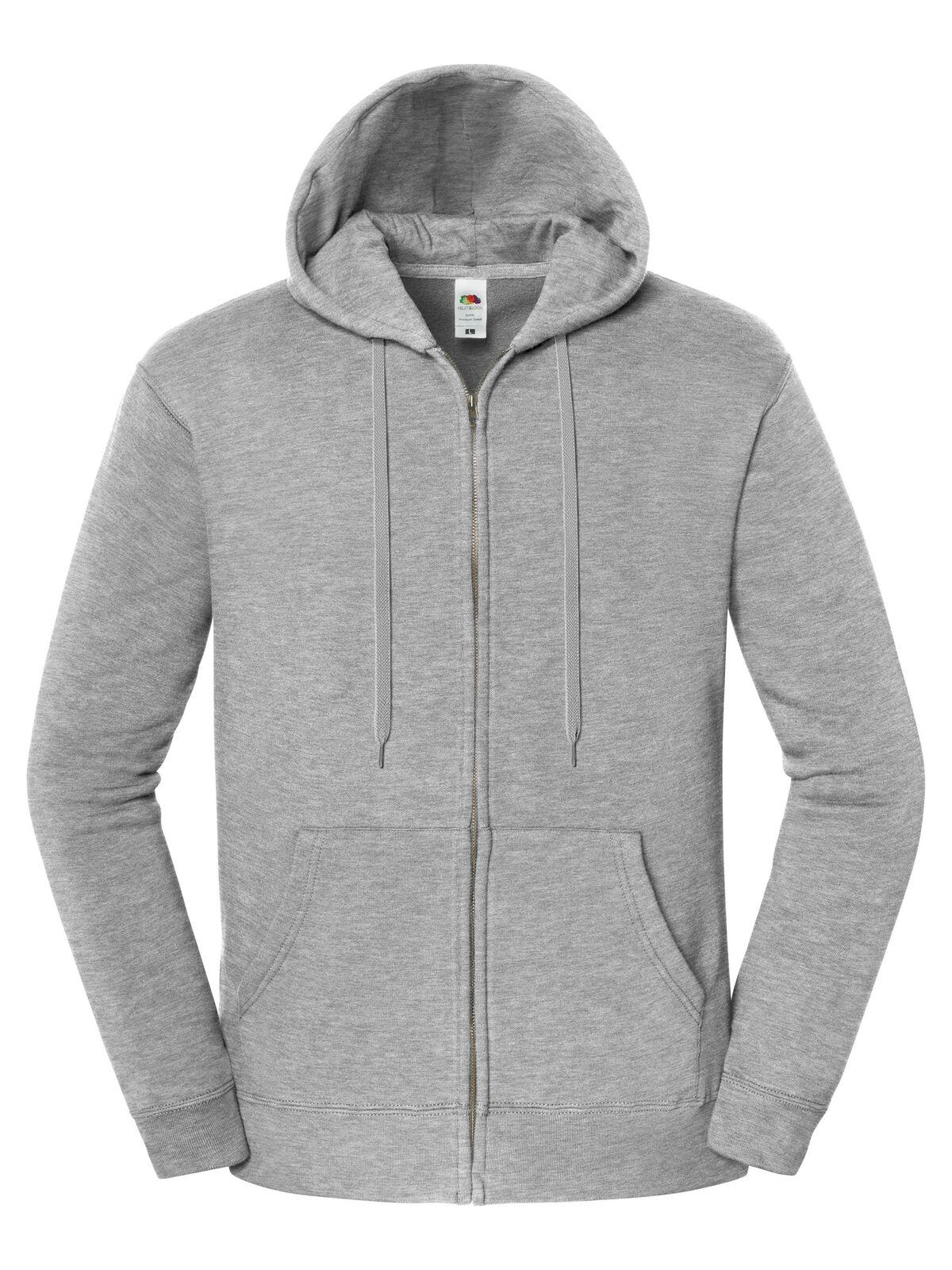 Iconic Premium Hooded Sweat Jacket Fruit of the Loom Athletic Heather