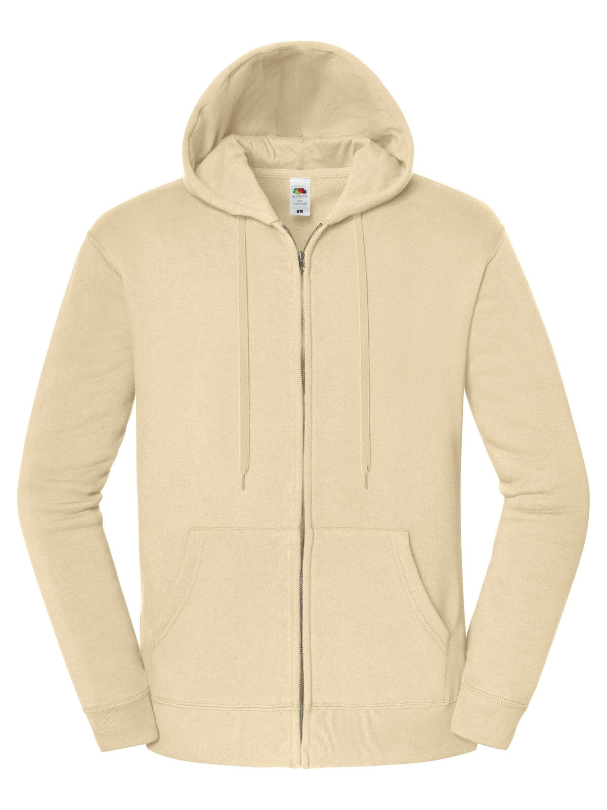Iconic Premium Hooded Sweat Jacket Fruit of the Loom Desert Sand