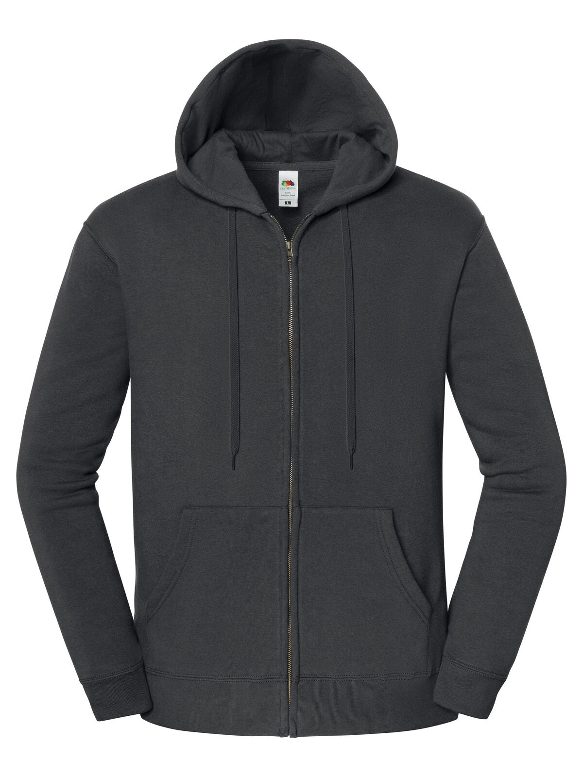 Iconic Premium Hooded Sweat Jacket Fruit of the Loom Light Graphite