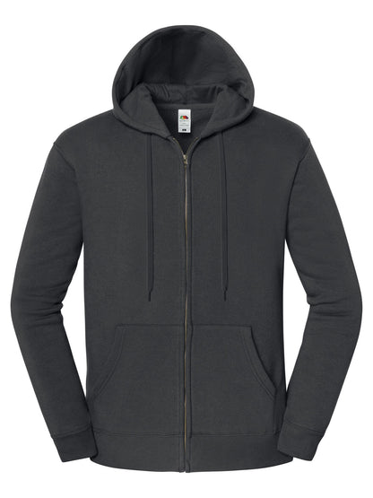 Iconic Premium Hooded Sweat Jacket Fruit of the Loom Light Graphite