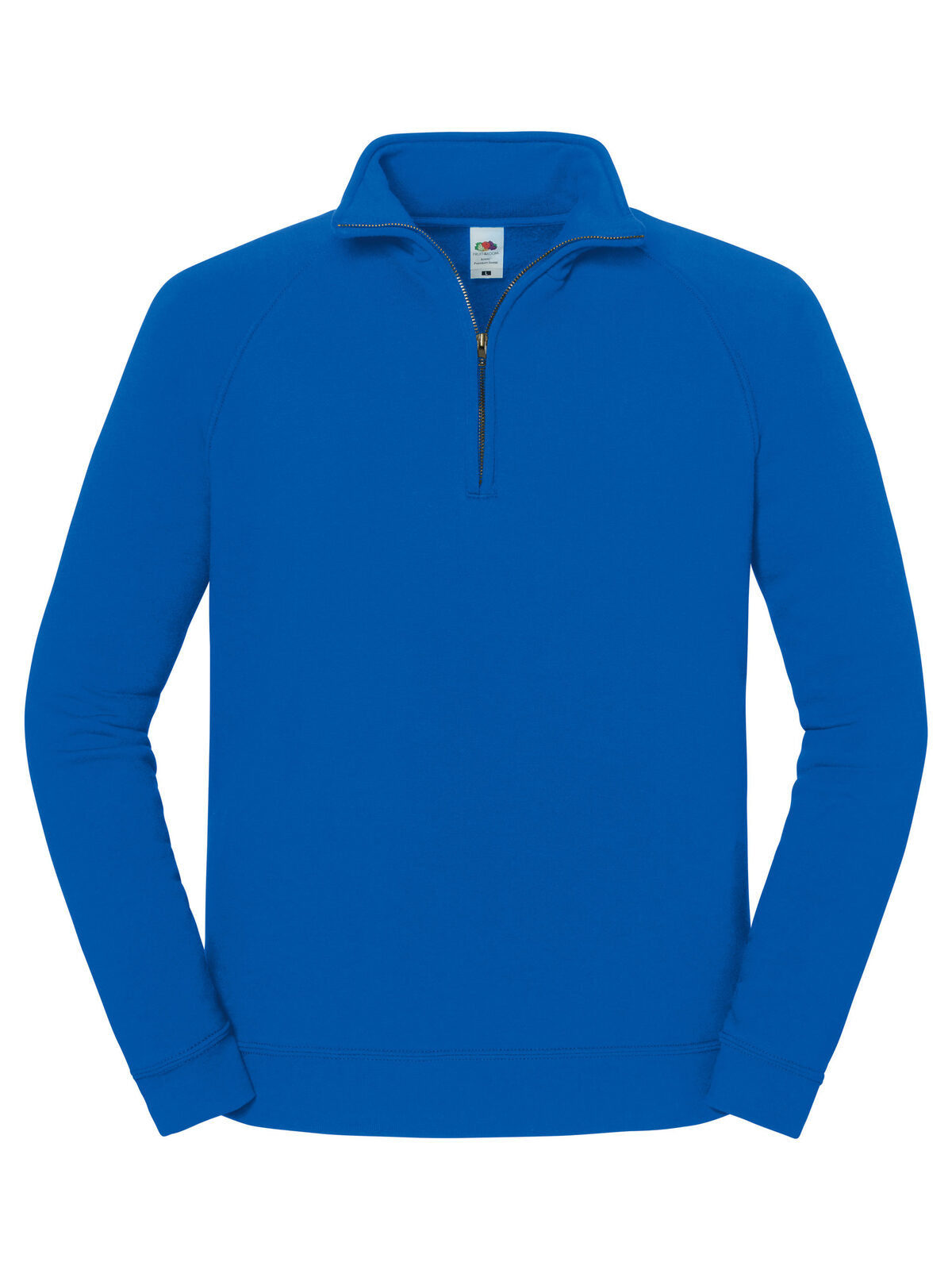 Iconic Premium Zip Neck Sweat Fruit of the Loom Royal Blue