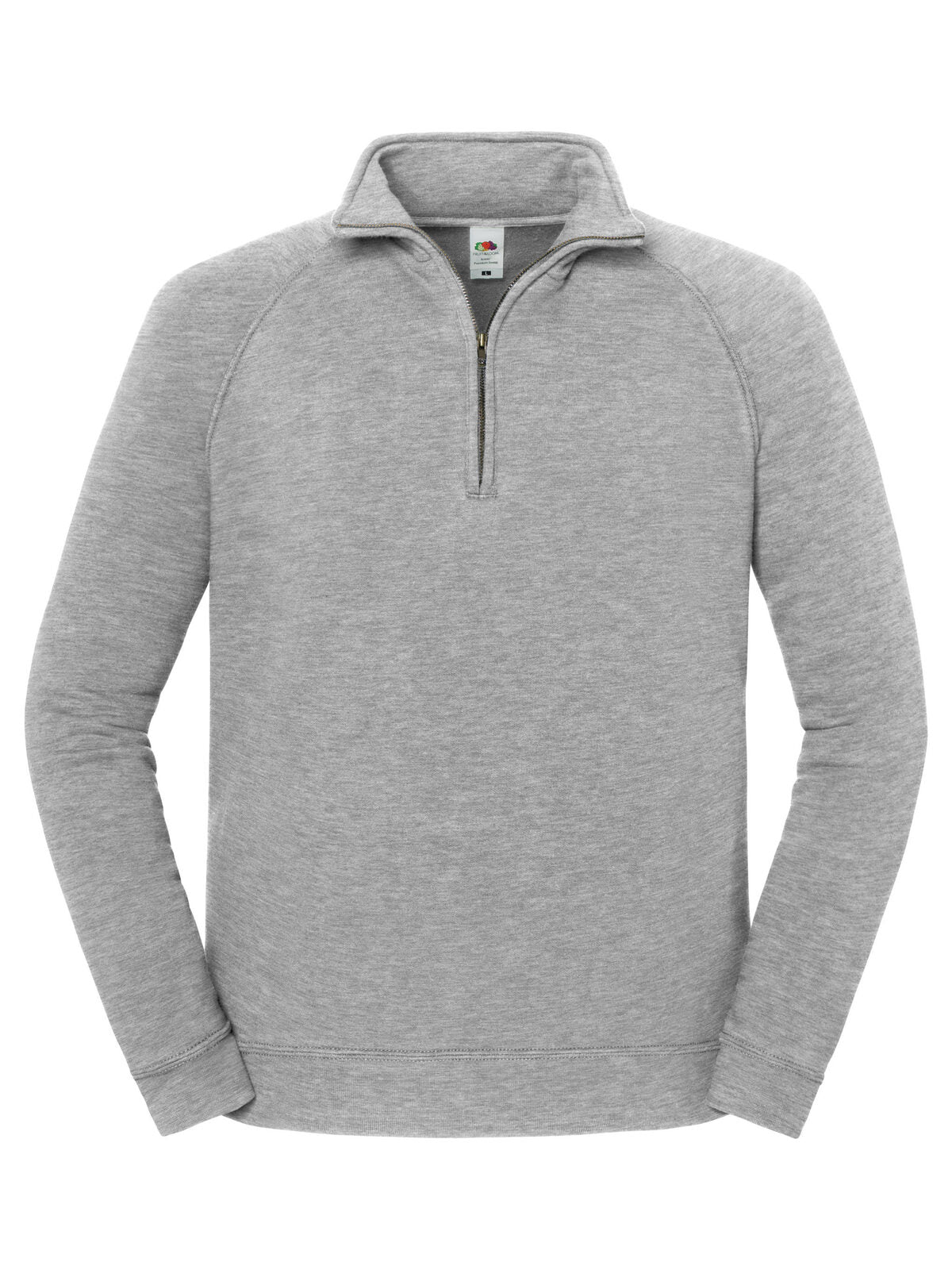 Iconic Premium Zip Neck Sweat Fruit of the Loom Athletic Heather