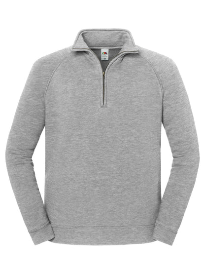 Iconic Premium Zip Neck Sweat Fruit of the Loom Athletic Heather