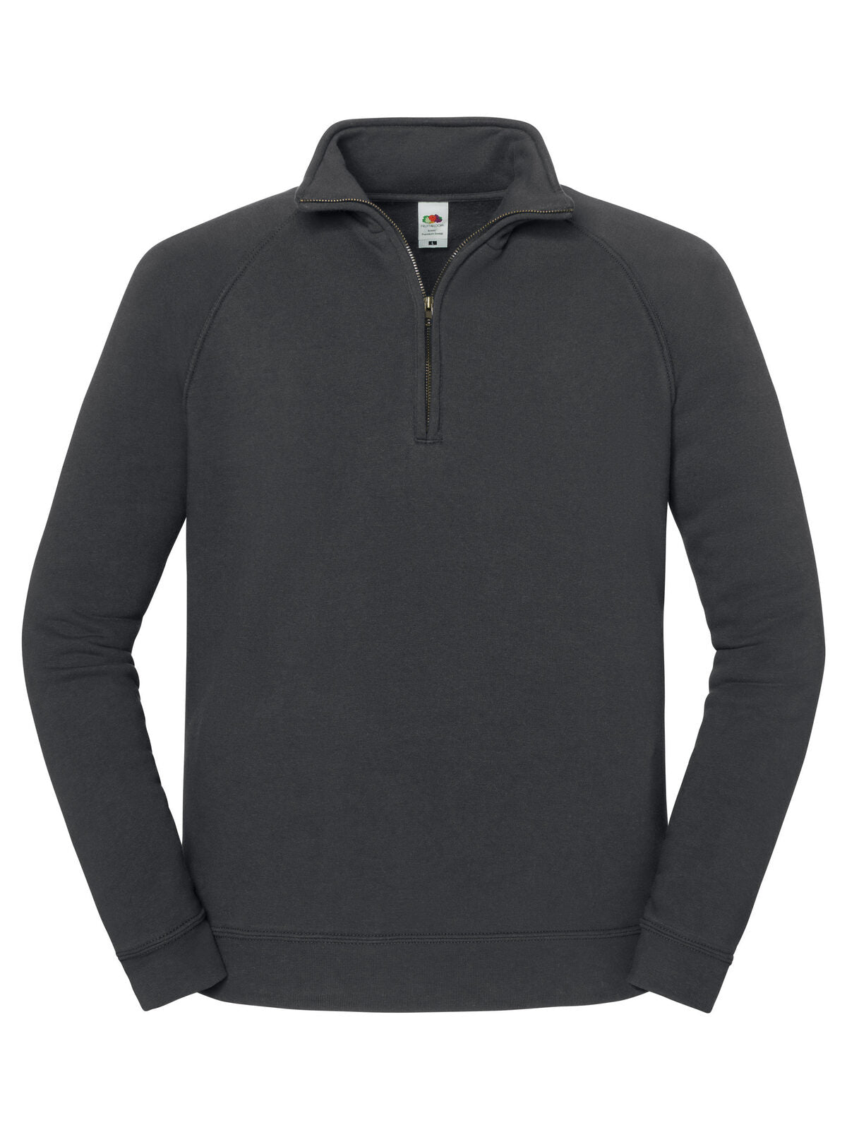 Iconic Premium Zip Neck Sweat Fruit of the Loom Light Graphite