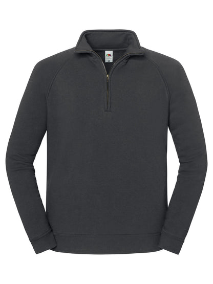Iconic Premium Zip Neck Sweat Fruit of the Loom Light Graphite