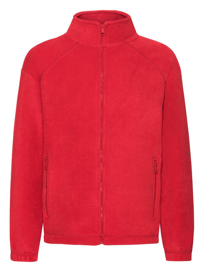 Kids Full Zip Fleece Fruit of the Loom Red
