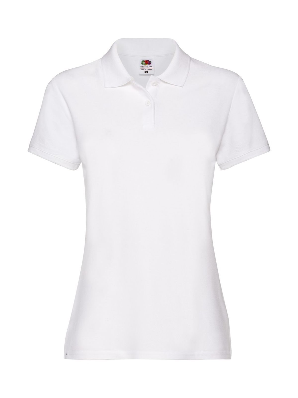 Ladies Premium Polo Fruit of the Loom White