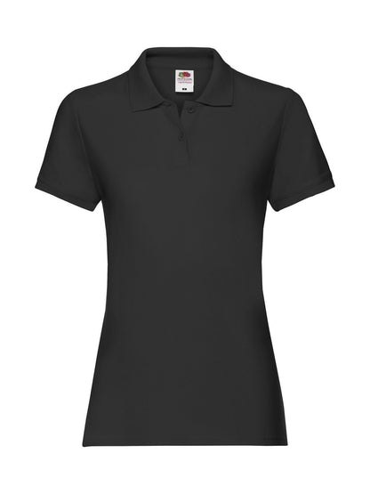 Ladies Premium Polo Fruit of the Loom Black