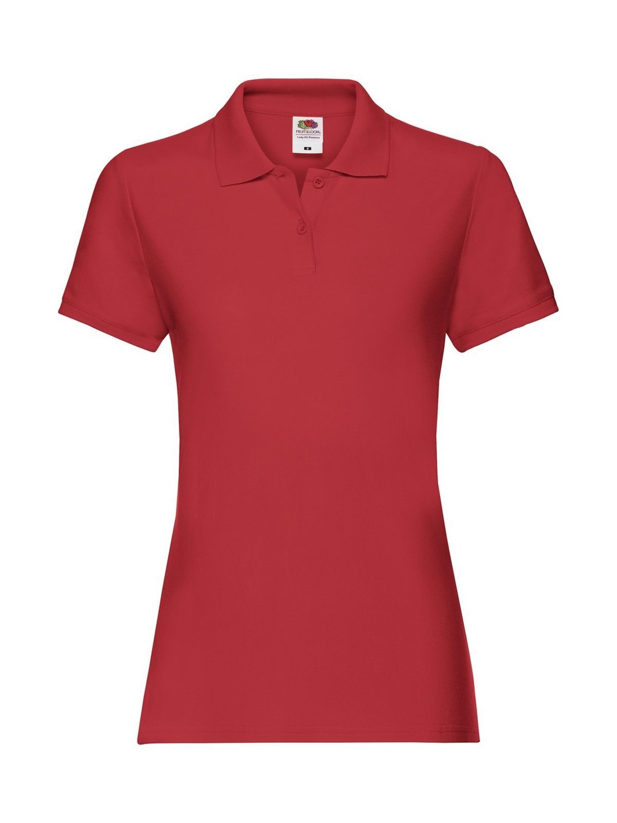 Ladies Premium Polo Fruit of the Loom Red