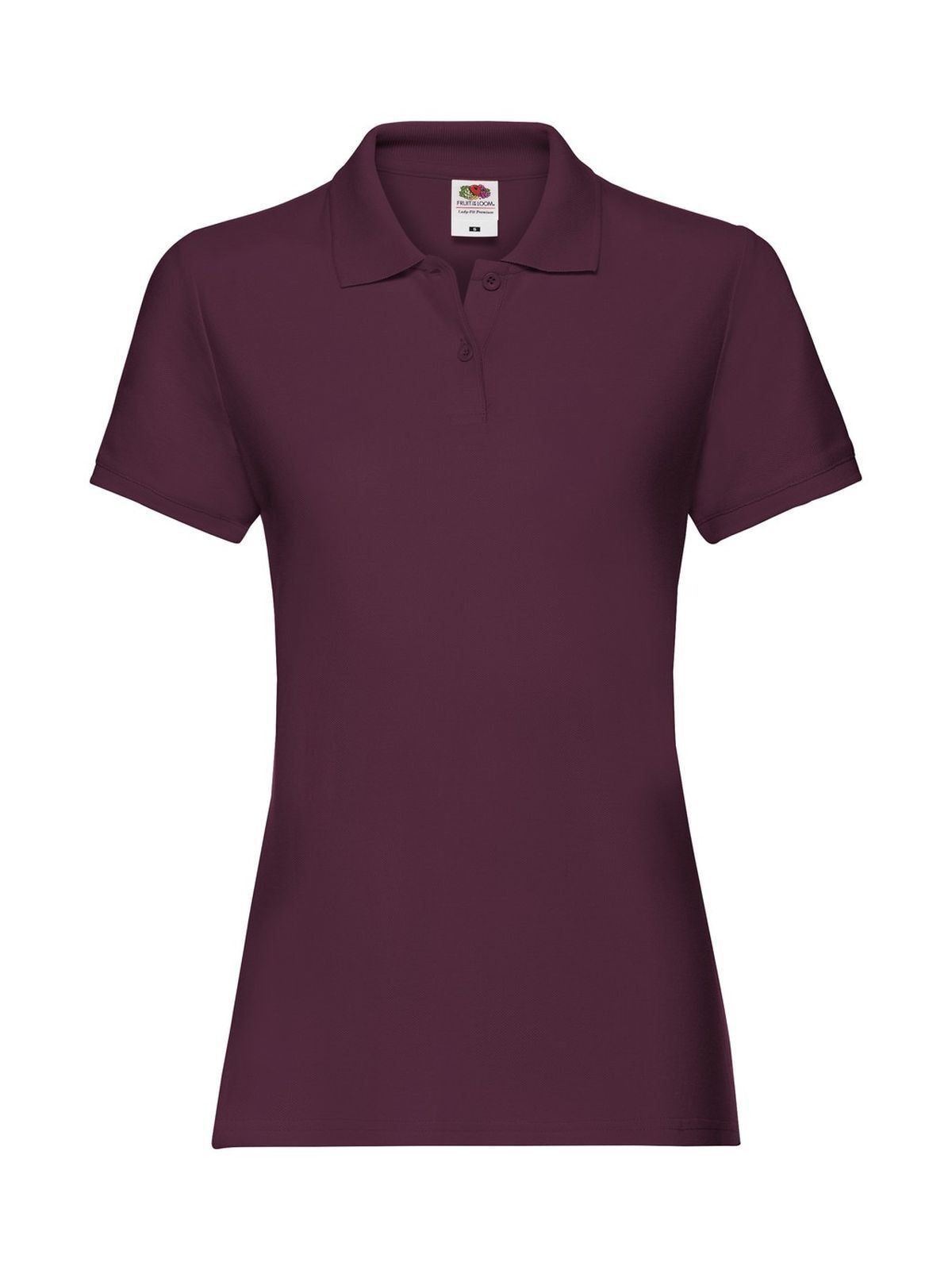Ladies Premium Polo Fruit of the Loom Burgundy