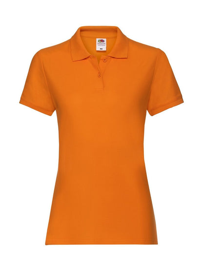 Ladies Premium Polo Fruit of the Loom Orange