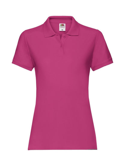 Ladies Premium Polo Fruit of the Loom Fuchsia