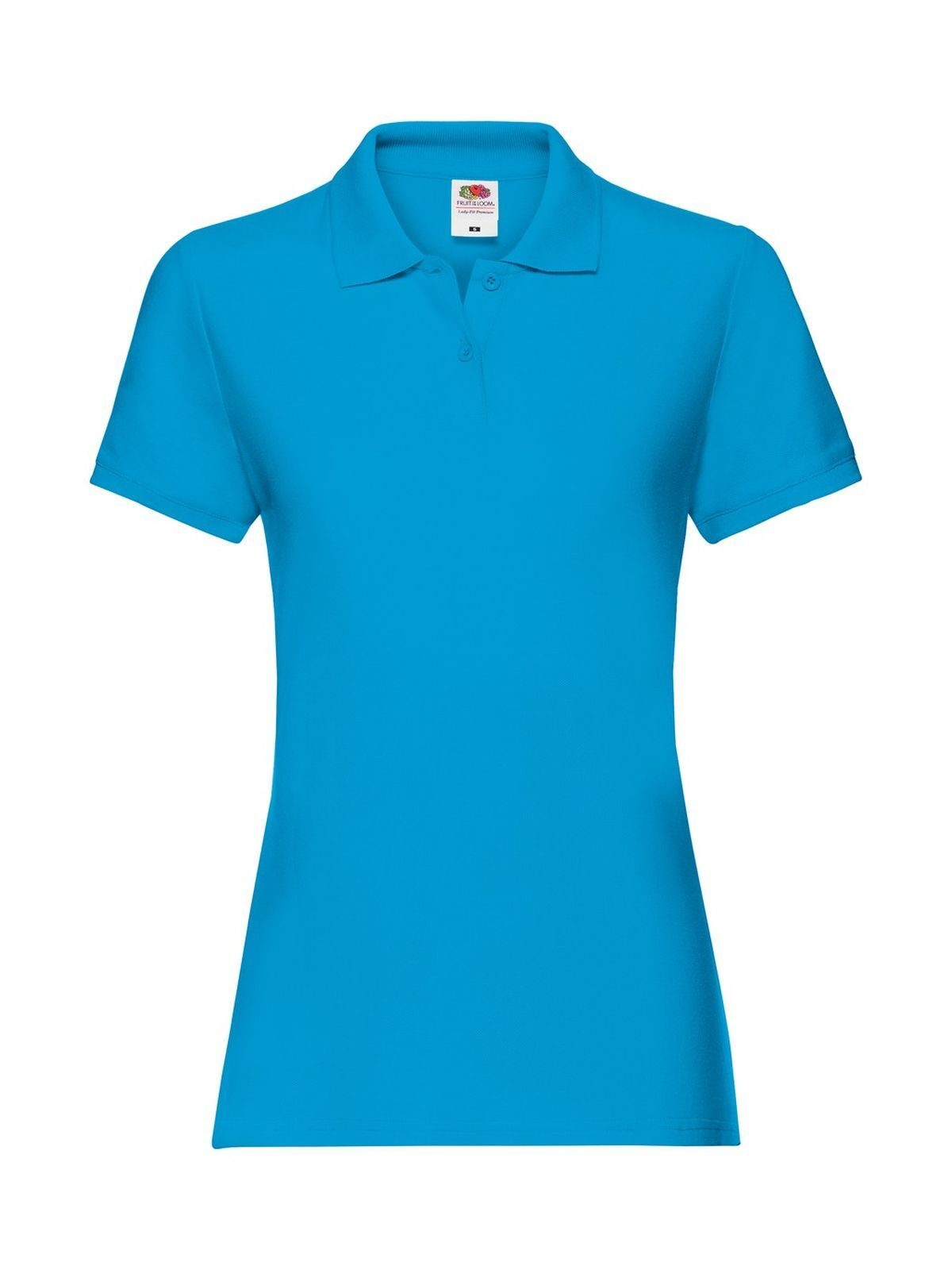Ladies Premium Polo Fruit of the Loom Azure Blue