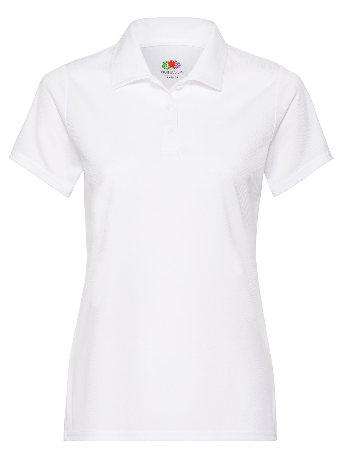 Ladies Performance Polo Fruit of the Loom White