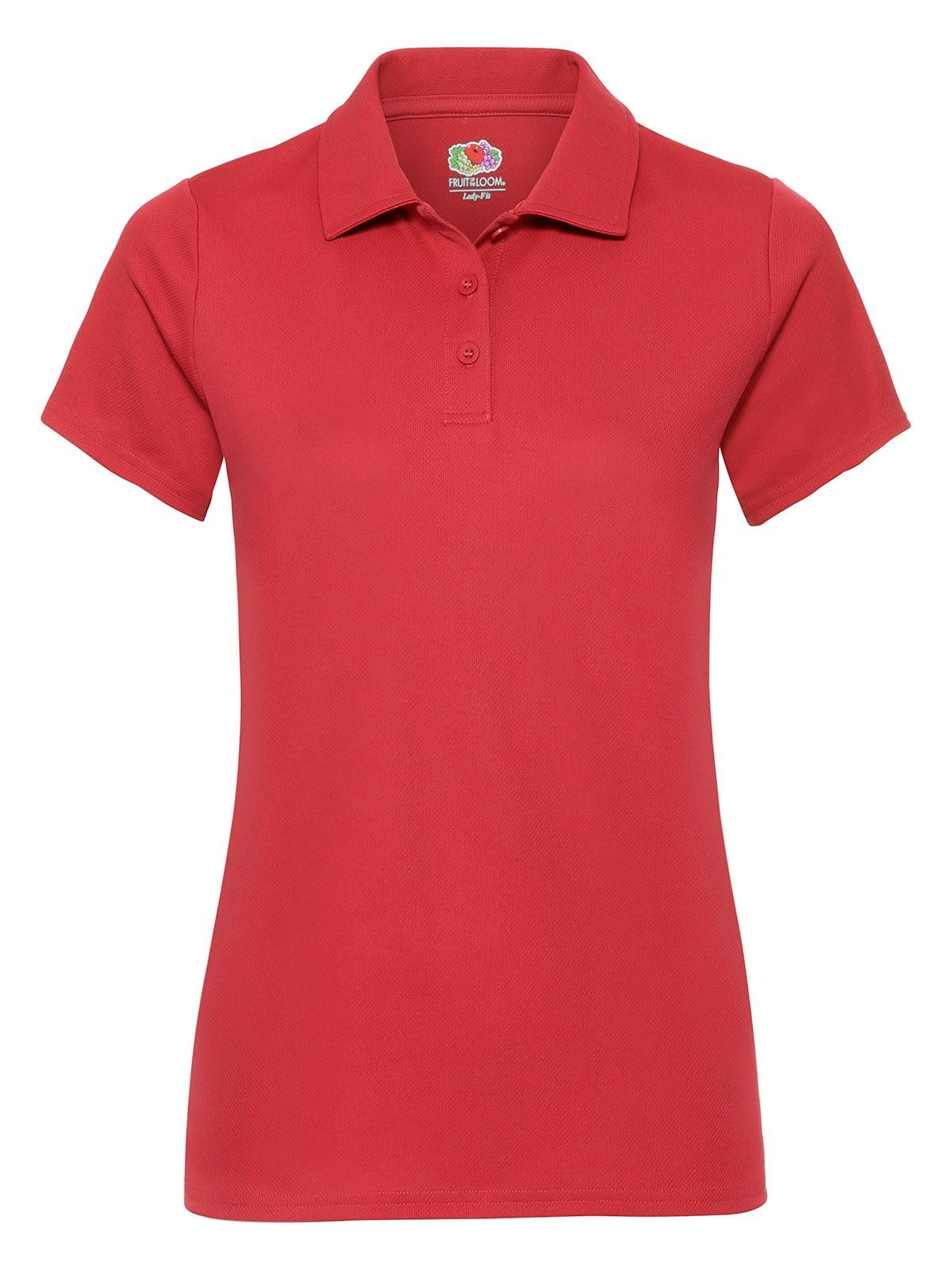 Ladies Performance Polo Fruit of the Loom Red