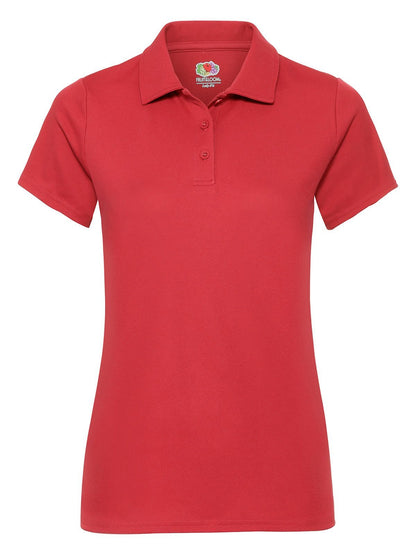 Ladies Performance Polo Fruit of the Loom Red