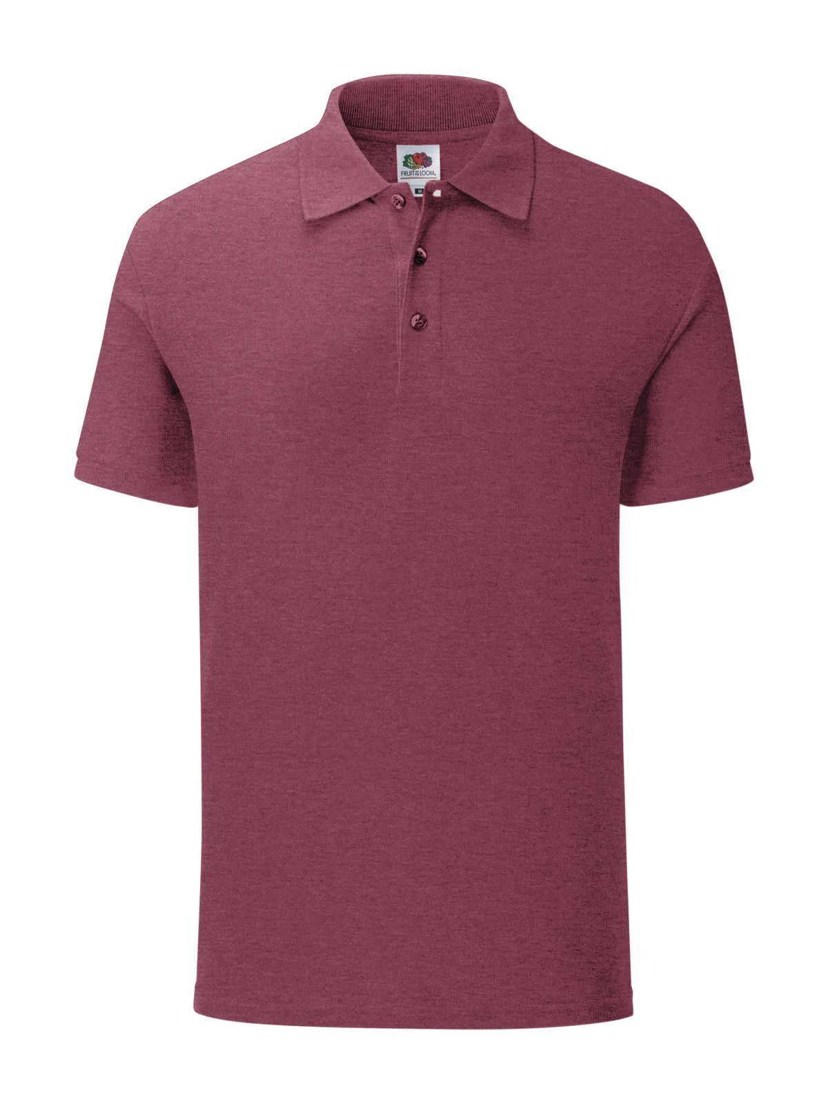 Iconic Polo Fruit of the Loom Heather Burgundy