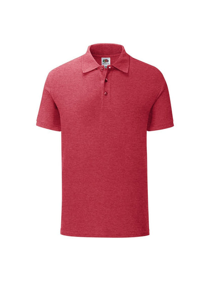 Iconic Polo Fruit of the Loom Vintage Heather Red