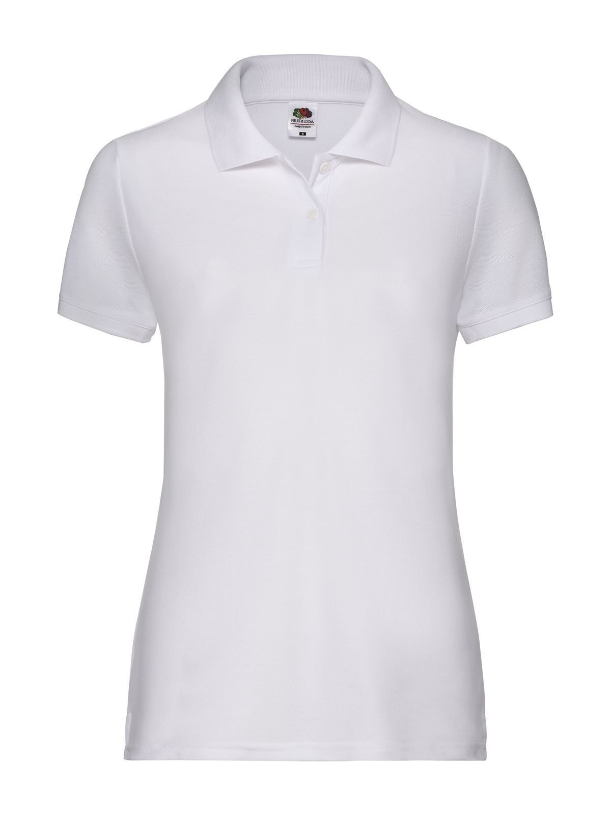 Ladies 65/35 Polo Fruit of the Loom White