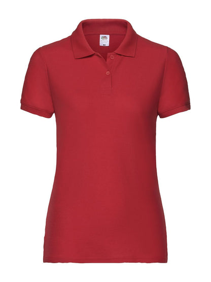 Ladies 65/35 Polo Fruit of the Loom Red