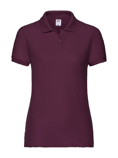 Ladies 65/35 Polo Fruit of the Loom Burgundy