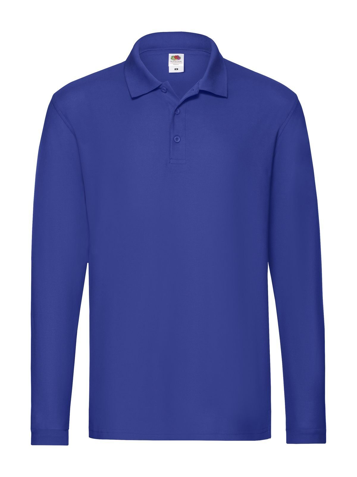 Premium Long Sleeve Polo Fruit of the Loom Royal Blue