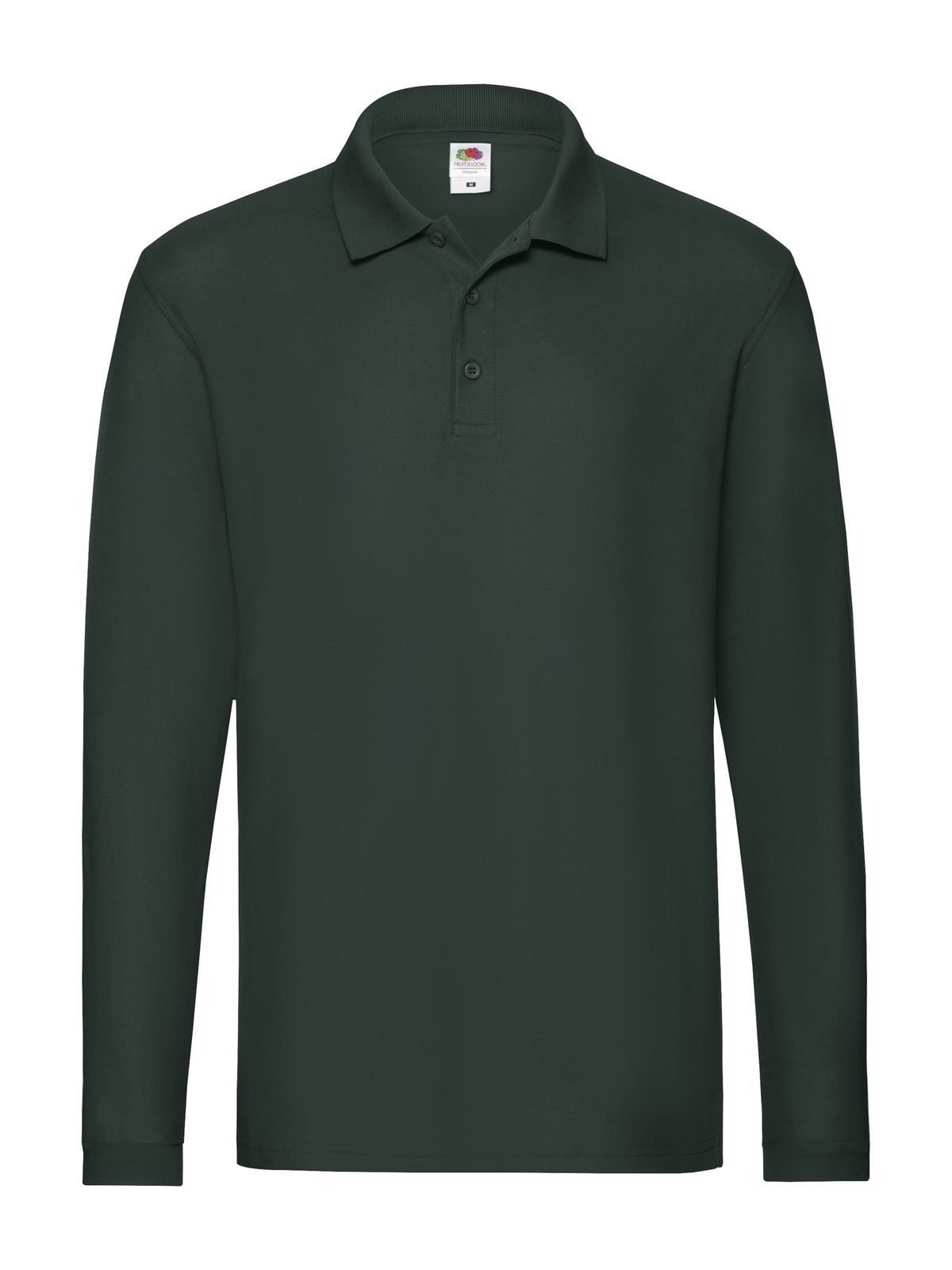 Premium Long Sleeve Polo Fruit of the Loom Forest Green