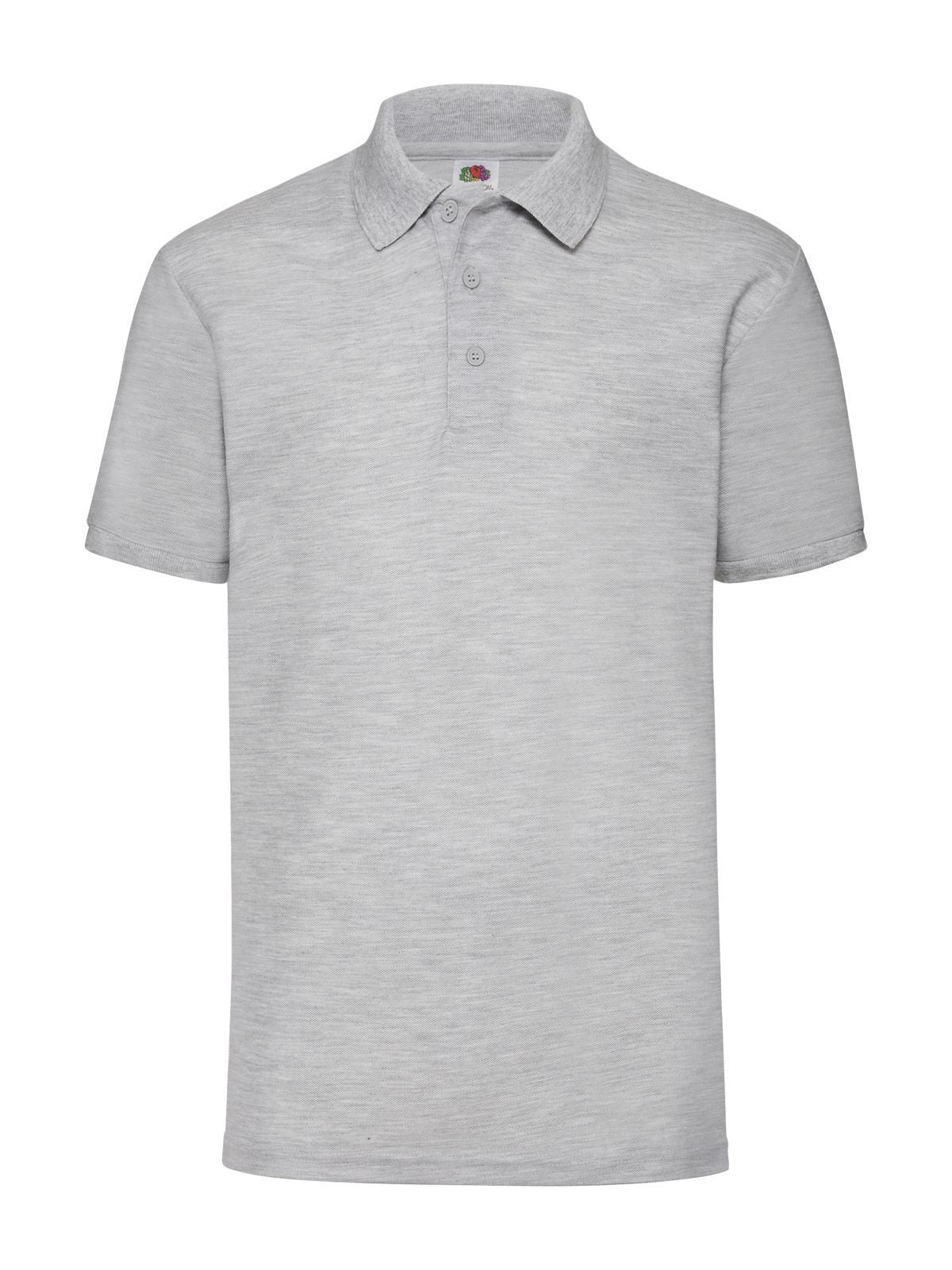65/35 Polo Fruit of the Loom Heather Grey